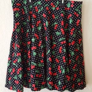 PLUS SIZE! CHERRY CIRCLE SKIRT! PINUP!